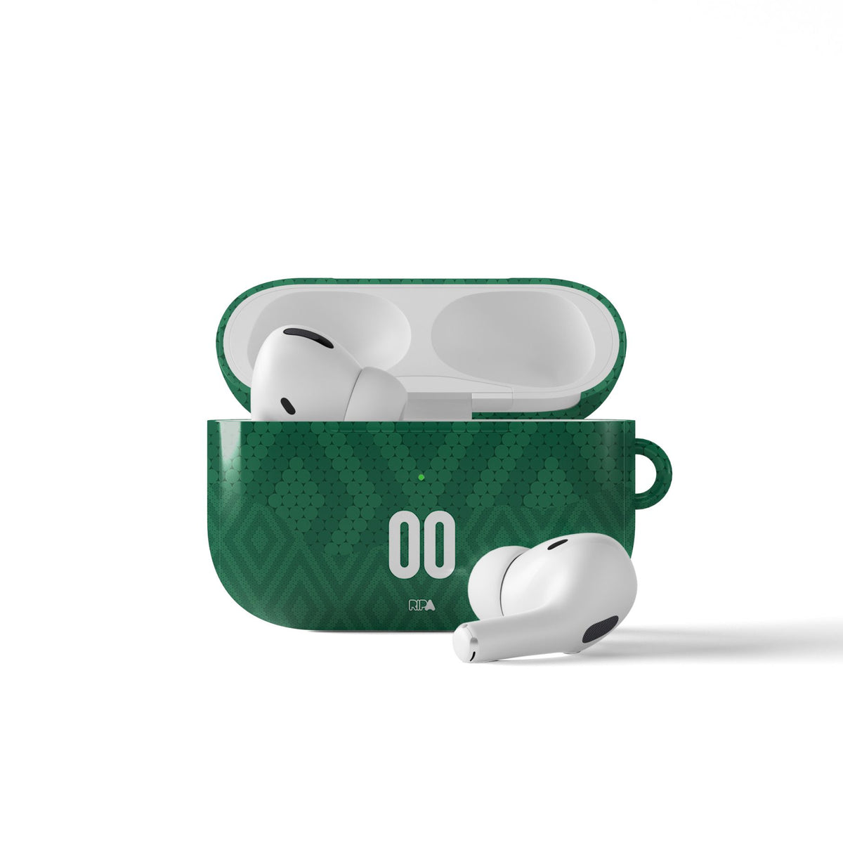 AirPods case with the Iraq 2026 Away football shirt design by RIPA Football