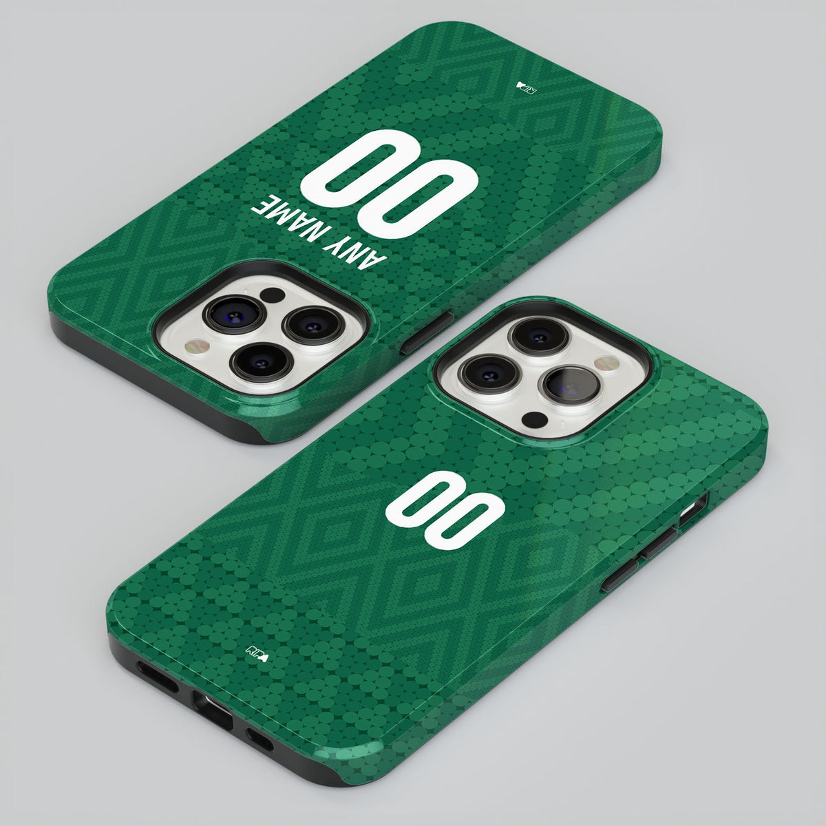 Phone case with the Iraq 2026 Away football shirt design by RIPA Football