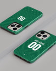 Phone case with the Iraq 2026 Away football shirt design by RIPA Football