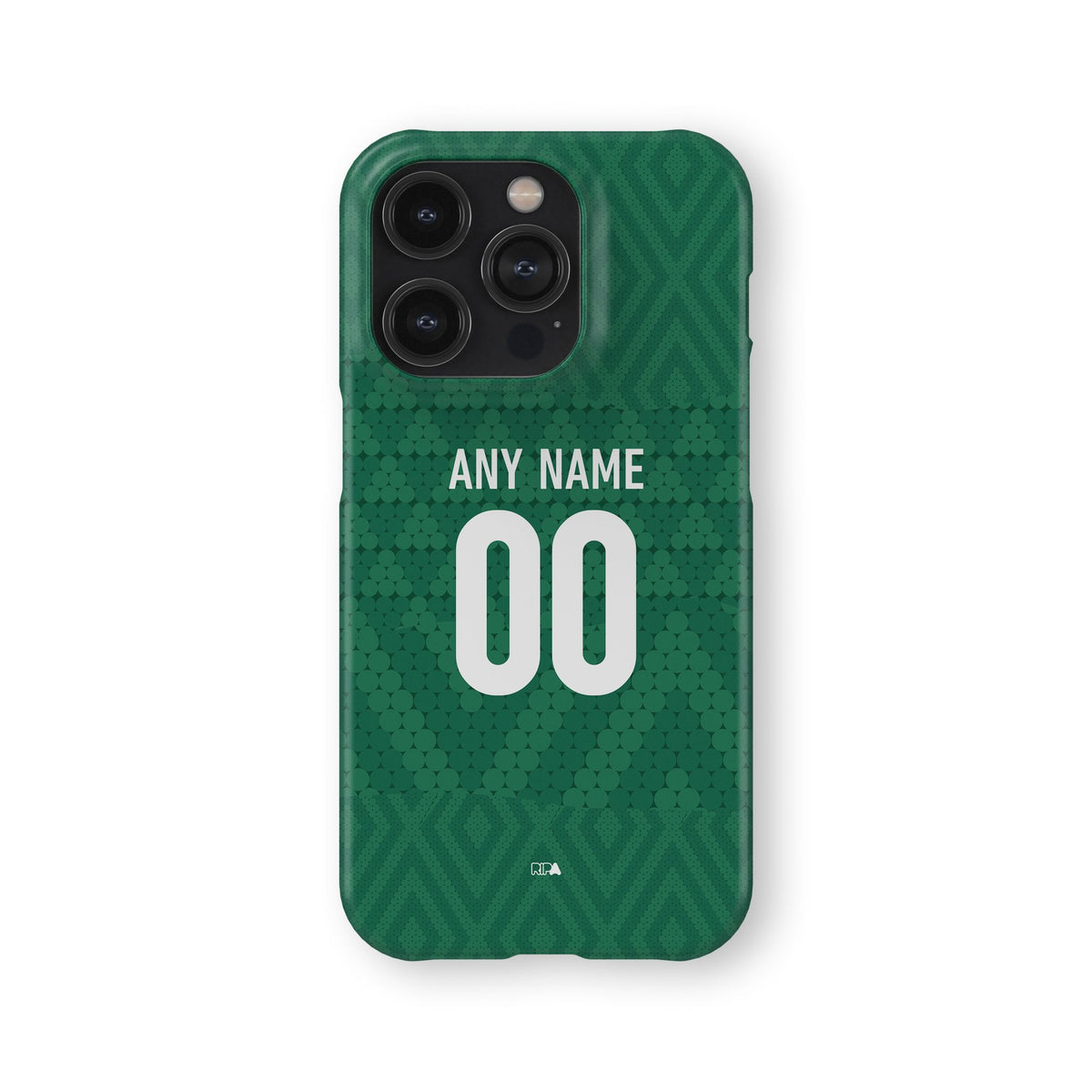 Phone case with the Iraq 2026 Away football shirt design by RIPA Football