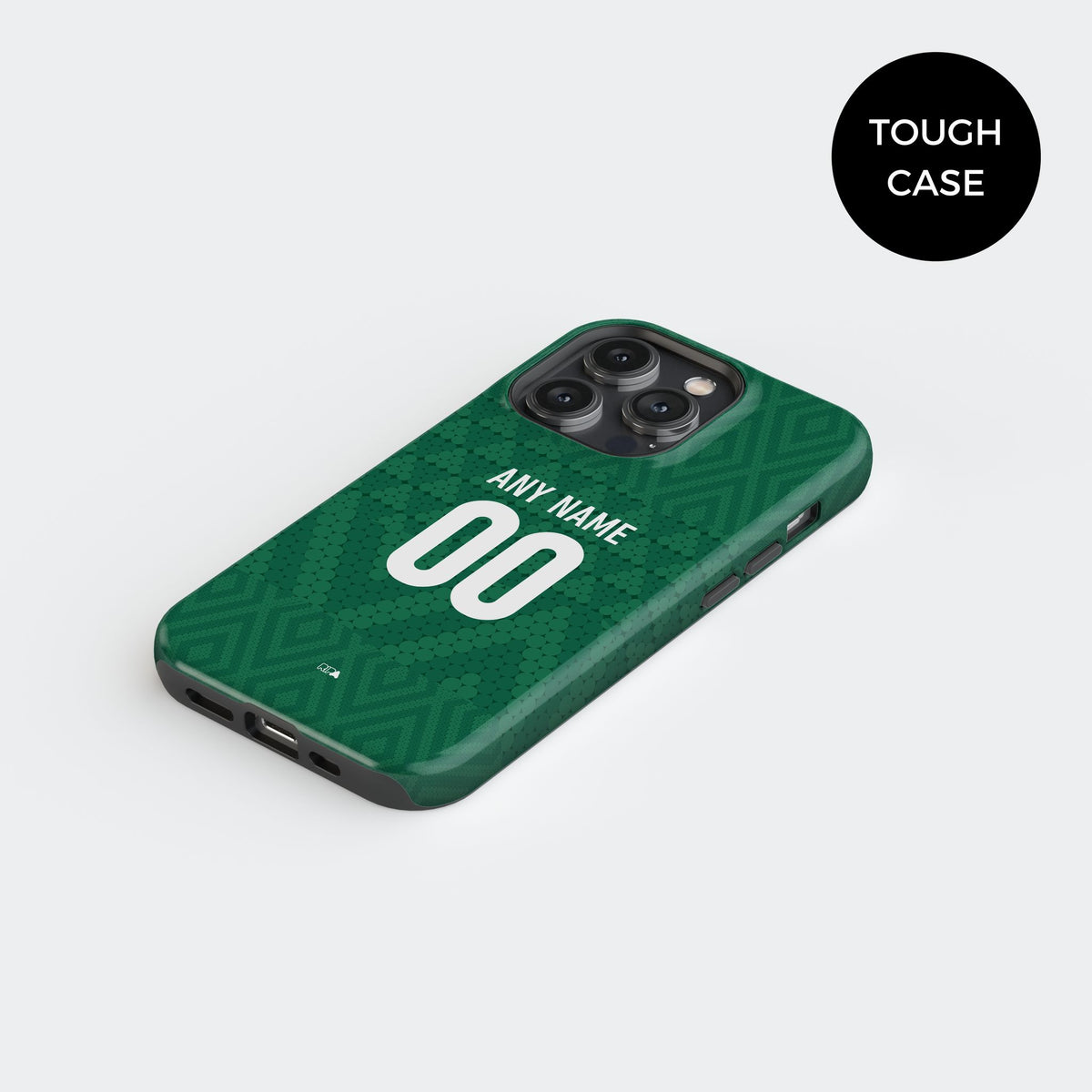 Phone case with the Iraq 2026 Away football shirt design by RIPA Football