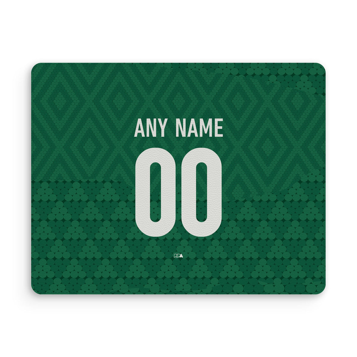 Mouse pad with the Iraq 2026 Away football shirt design by RIPA Football