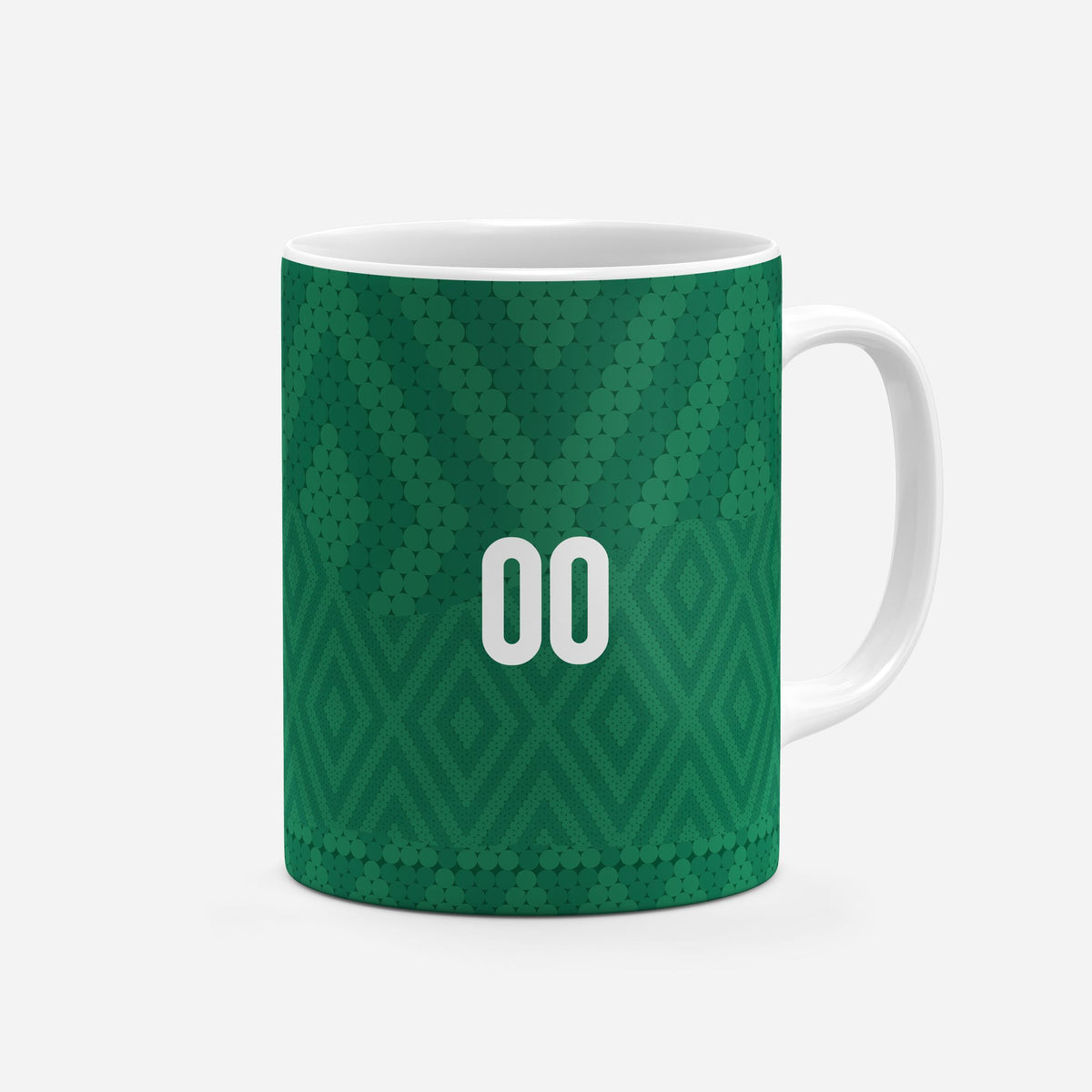 Mug with the Iraq 2026 Away football shirt design by RIPA Football
