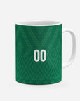 Mug with the Iraq 2026 Away football shirt design by RIPA Football