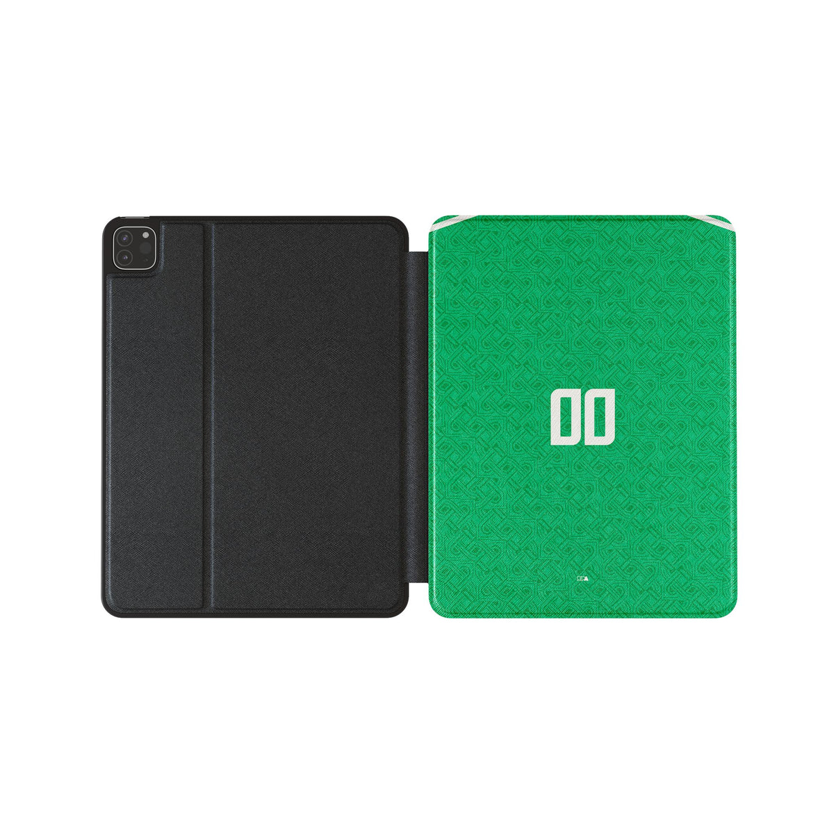 iPad case with the Ireland 2024 Home football shirt design by RIPA Football