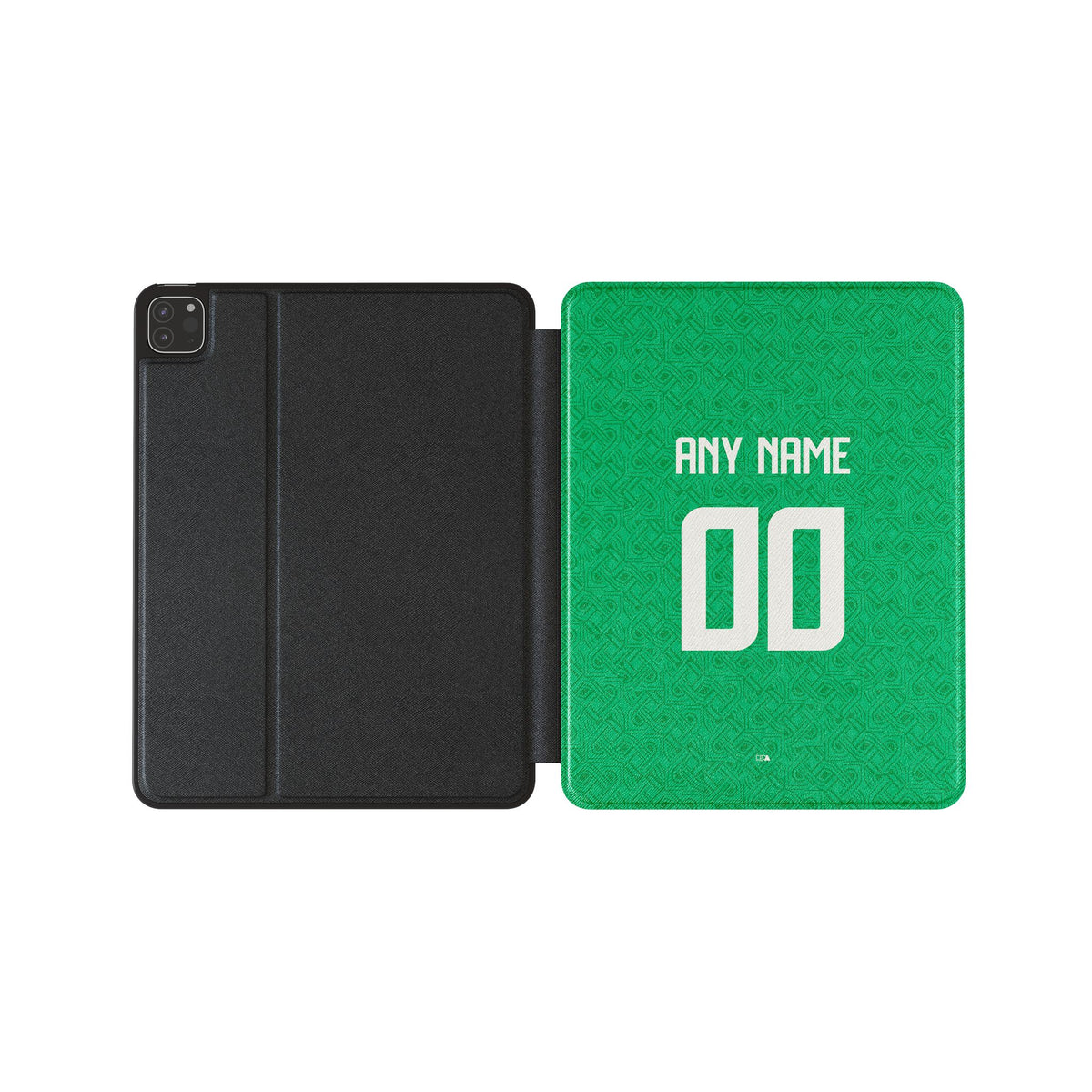 iPad case with the Ireland 2024 Home football shirt design by RIPA Football