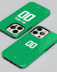 Phone case with the Ireland 2024 Home football shirt design by RIPA Football