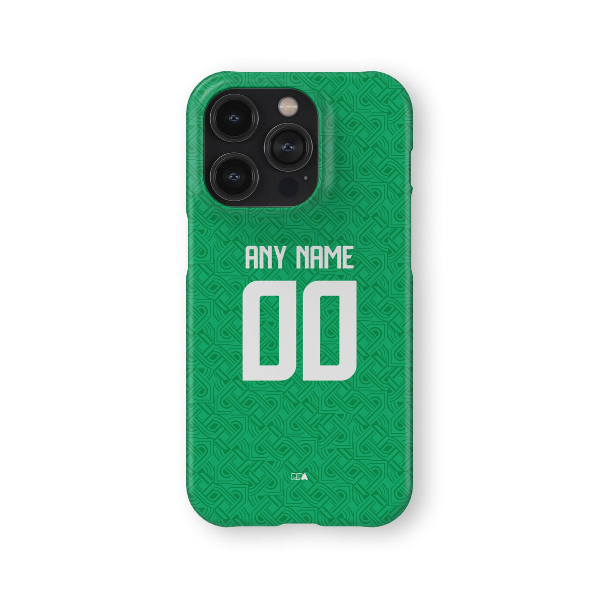 Phone case with the Ireland 2024 Home football shirt design by RIPA Football