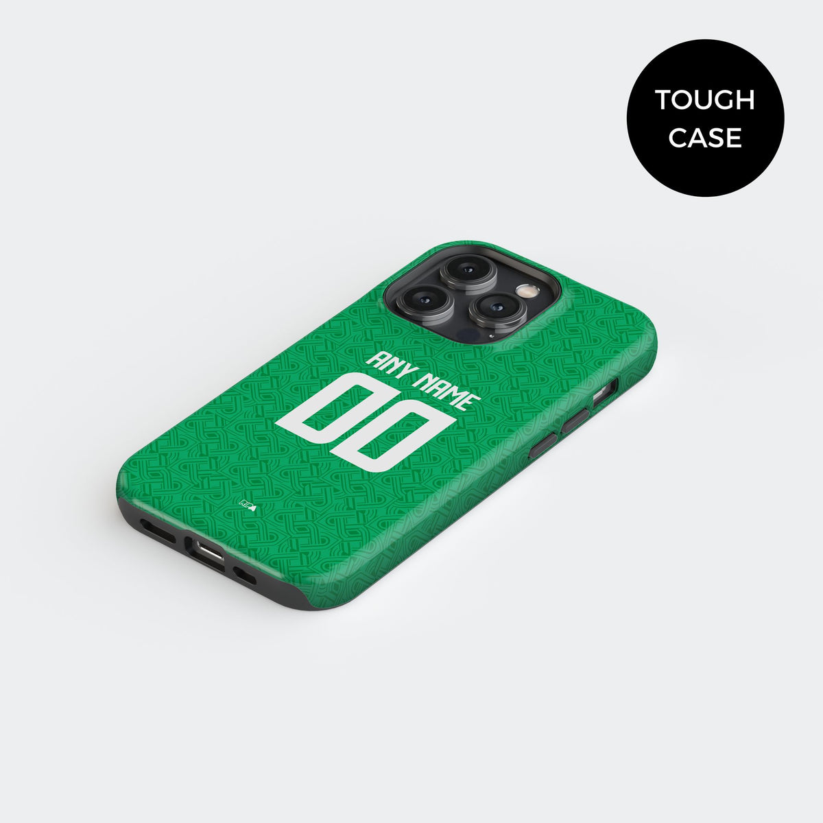 Phone case with the Ireland 2024 Home football shirt design by RIPA Football