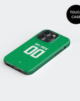 Phone case with the Ireland 2024 Home football shirt design by RIPA Football