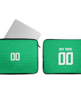 Laptop sleeve with the Ireland 2024 Home football shirt design by RIPA Football
