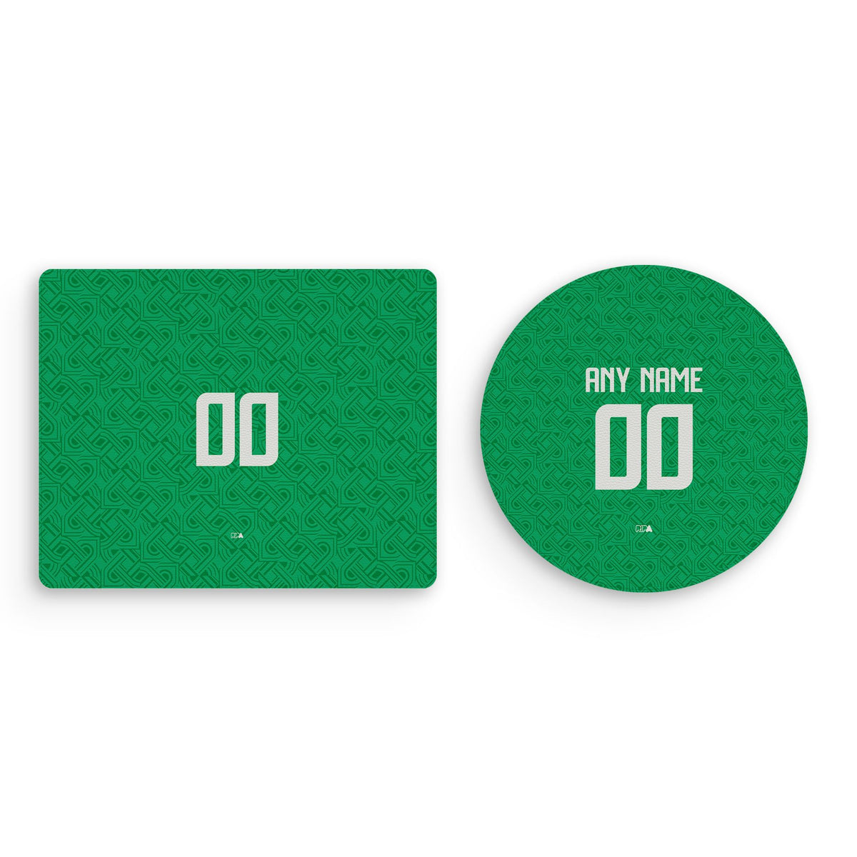 Mouse pad with the Ireland 2024 Home football shirt design by RIPA Football