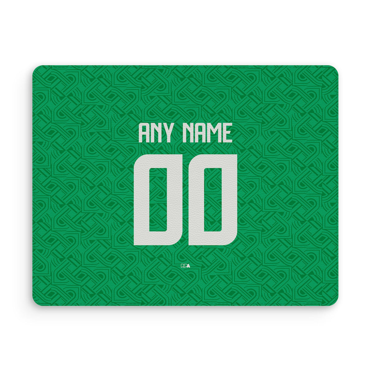 Mouse pad with the Ireland 2024 Home football shirt design by RIPA Football