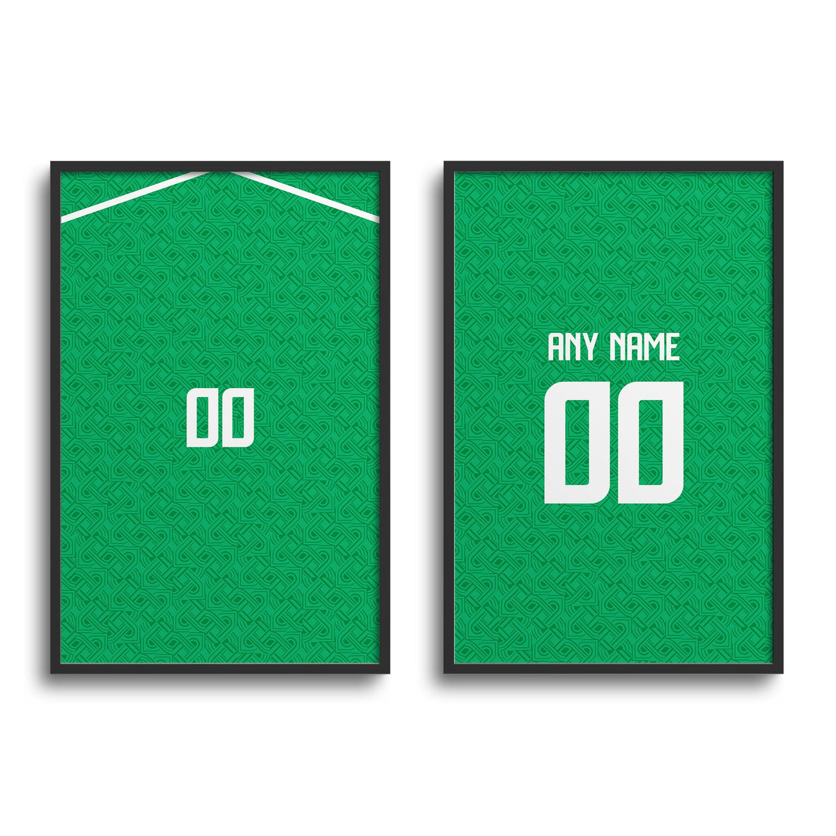 Print with the Ireland 2024 Home football shirt design by RIPA Football