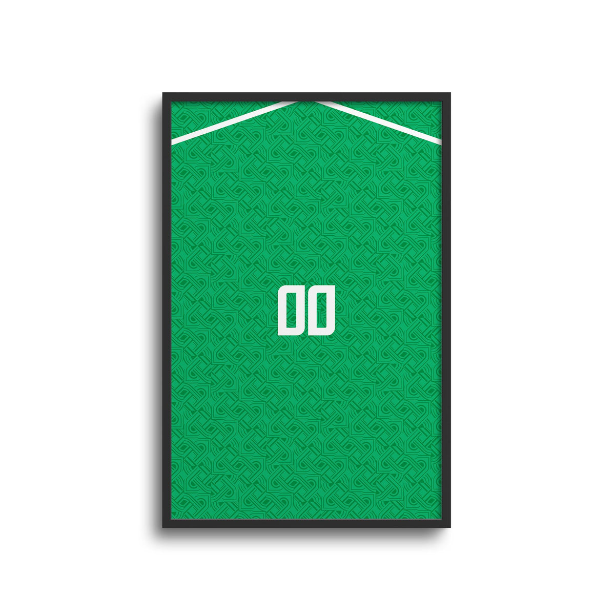 Print with the Ireland 2024 Home football shirt design by RIPA Football