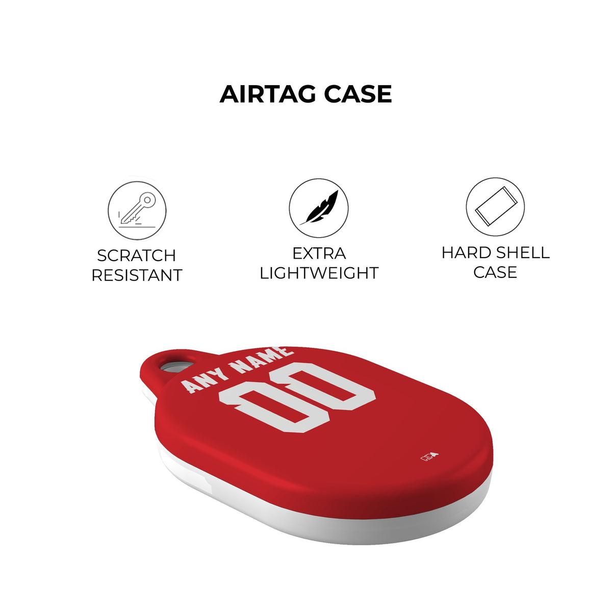 AirTag holder with the Iran 2026 Away football shirt design by RIPA Football