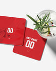 Coaster with the Iran 2026 Away football shirt design by RIPA Football