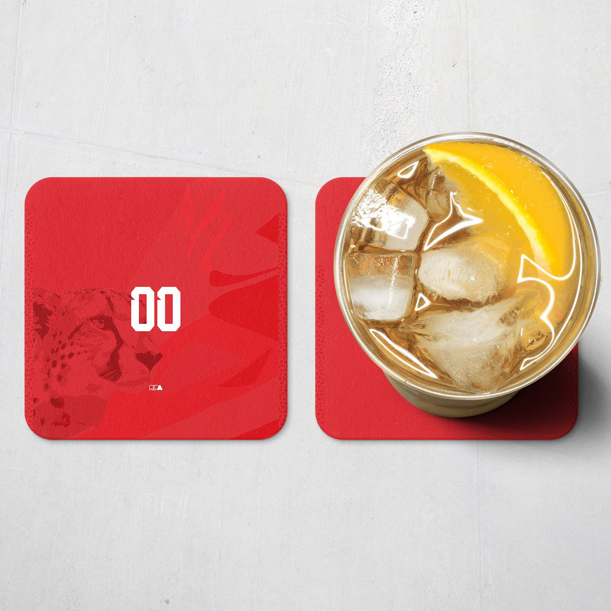 Coaster with the Iran 2026 Away football shirt design by RIPA Football