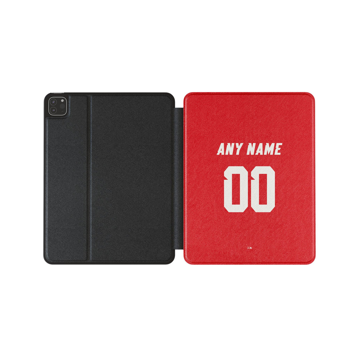iPad case with the Iran 2026 Away football shirt design by RIPA Football