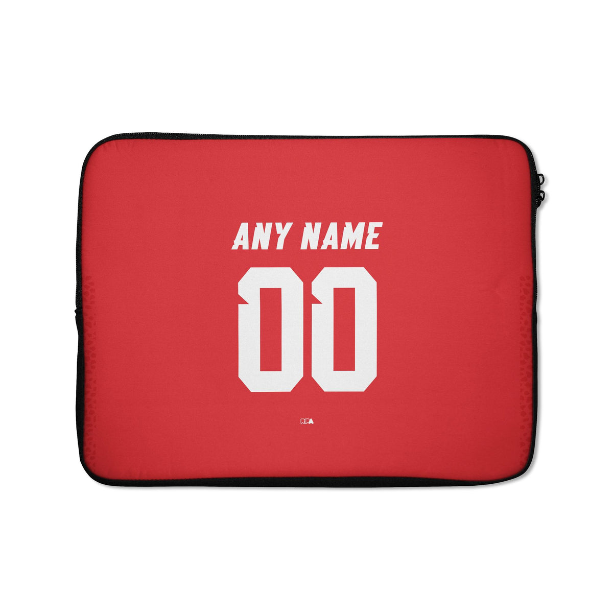 Laptop sleeve with the Iran 2026 Away football shirt design by RIPA Football