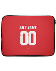 Laptop sleeve with the Iran 2026 Away football shirt design by RIPA Football