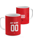 Mug with the Iran 2026 Away football shirt design by RIPA Football