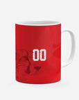 Mug with the Iran 2026 Away football shirt design by RIPA Football