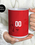 Mug with the Iran 2026 Away football shirt design by RIPA Football