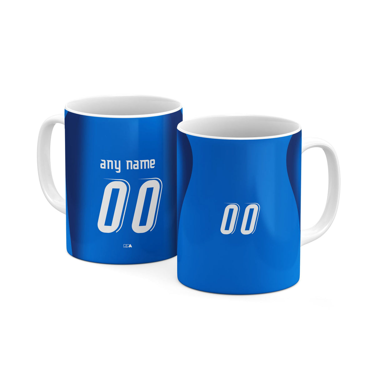 Mug with the Italy 2006 Home football shirt design by RIPA Football