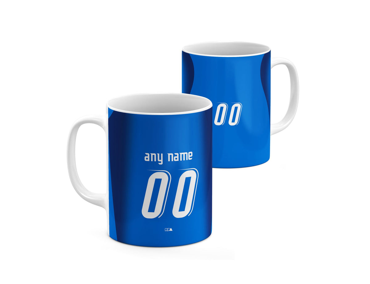 Mug with the Italy 2006 Home football shirt design by RIPA Football