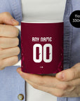 Mug with the Italy 2026 Goalkeeper football shirt design by RIPA Football