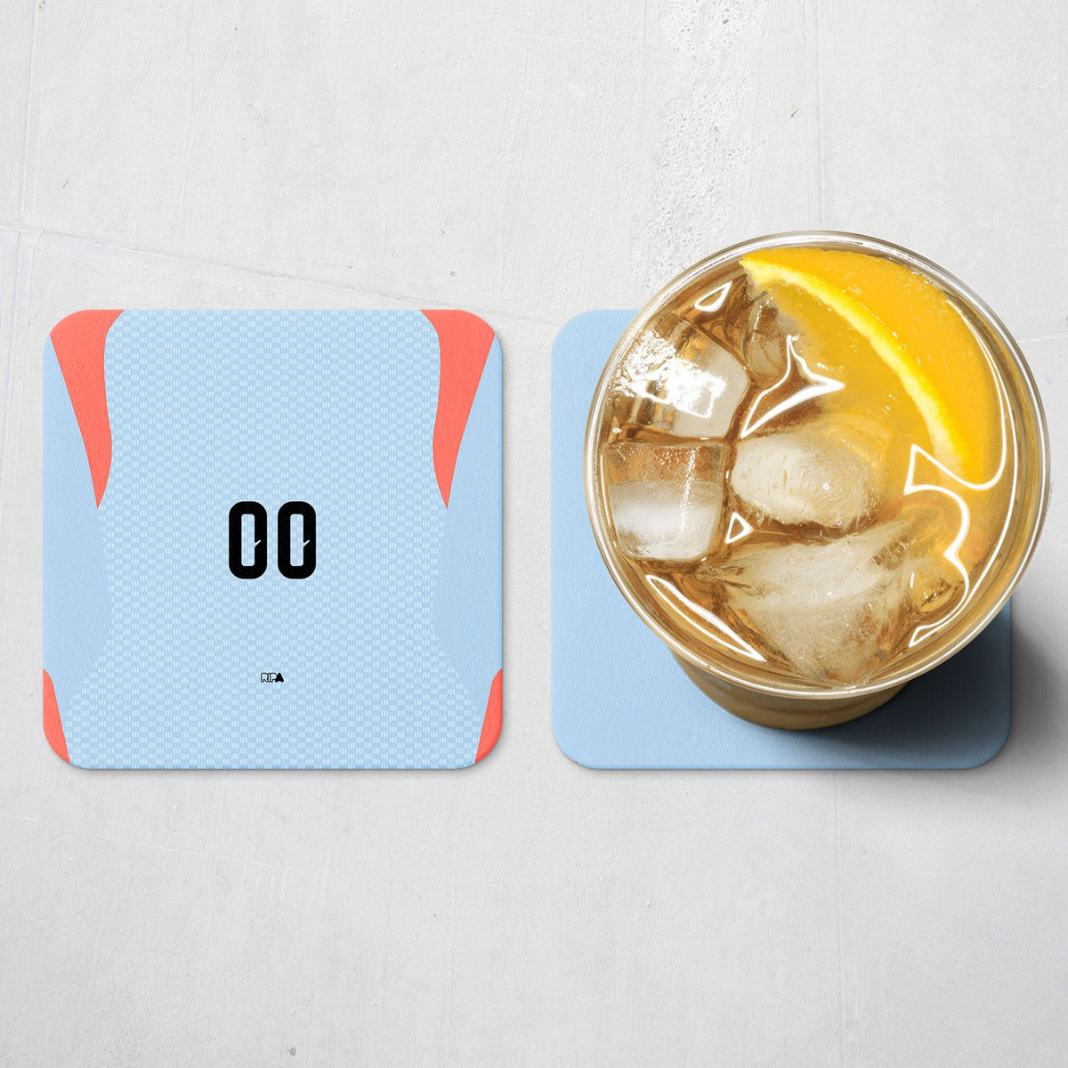 Coaster with the Japan 2026 Training football shirt design by RIPA Football
