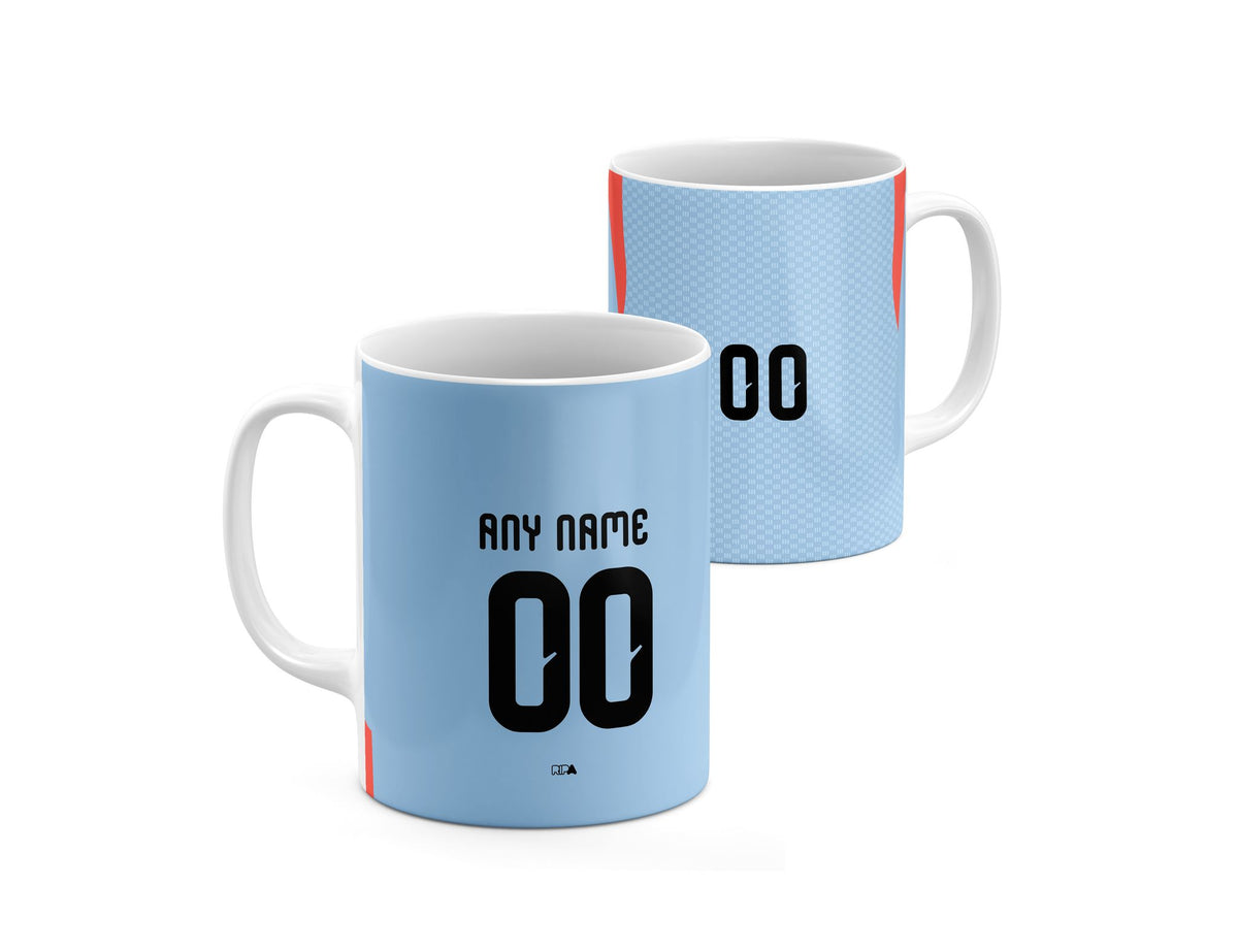 Mug with the Japan 2026 Training football shirt design by RIPA Football