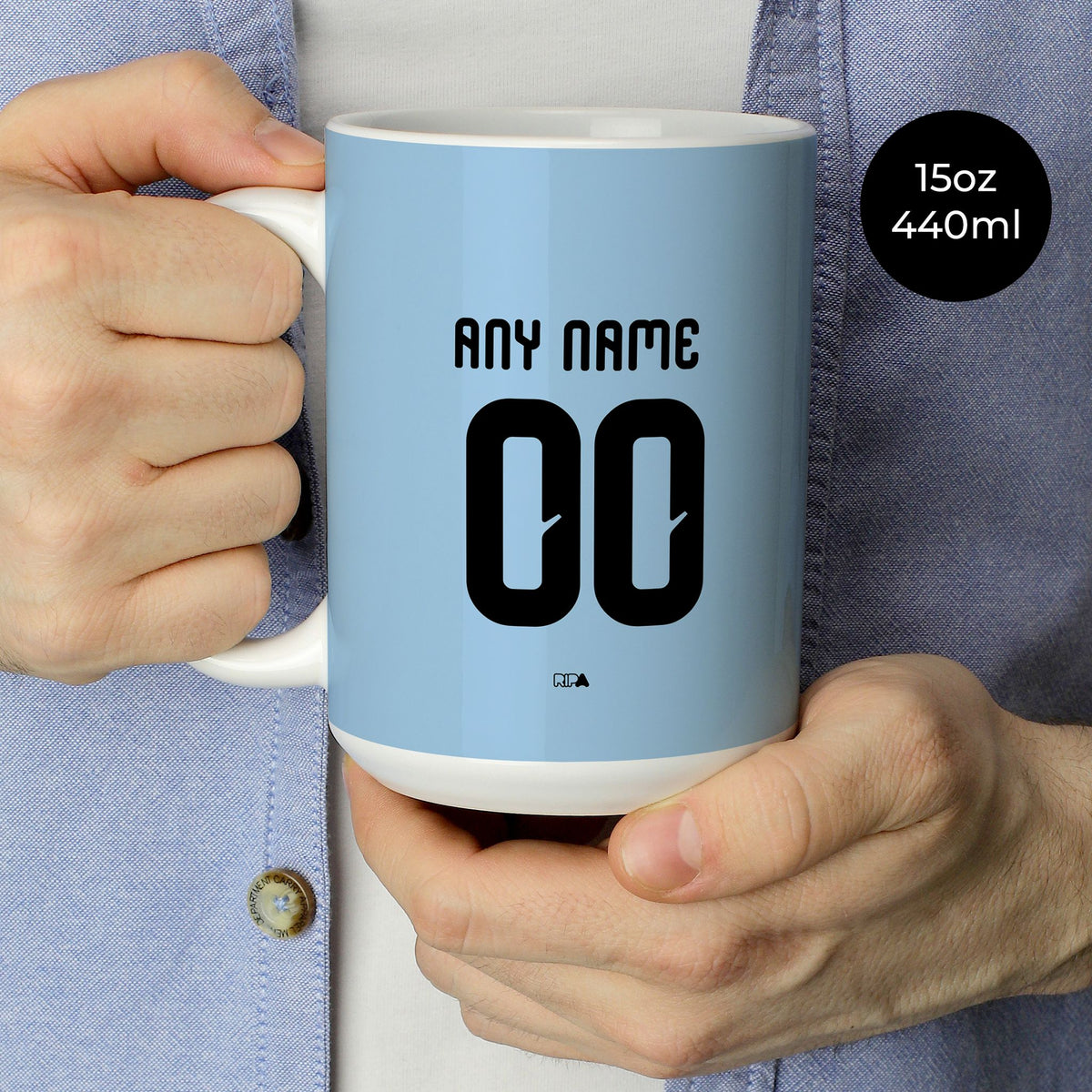 Mug with the Japan 2026 Training football shirt design by RIPA Football