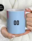 Mug with the Japan 2026 Training football shirt design by RIPA Football