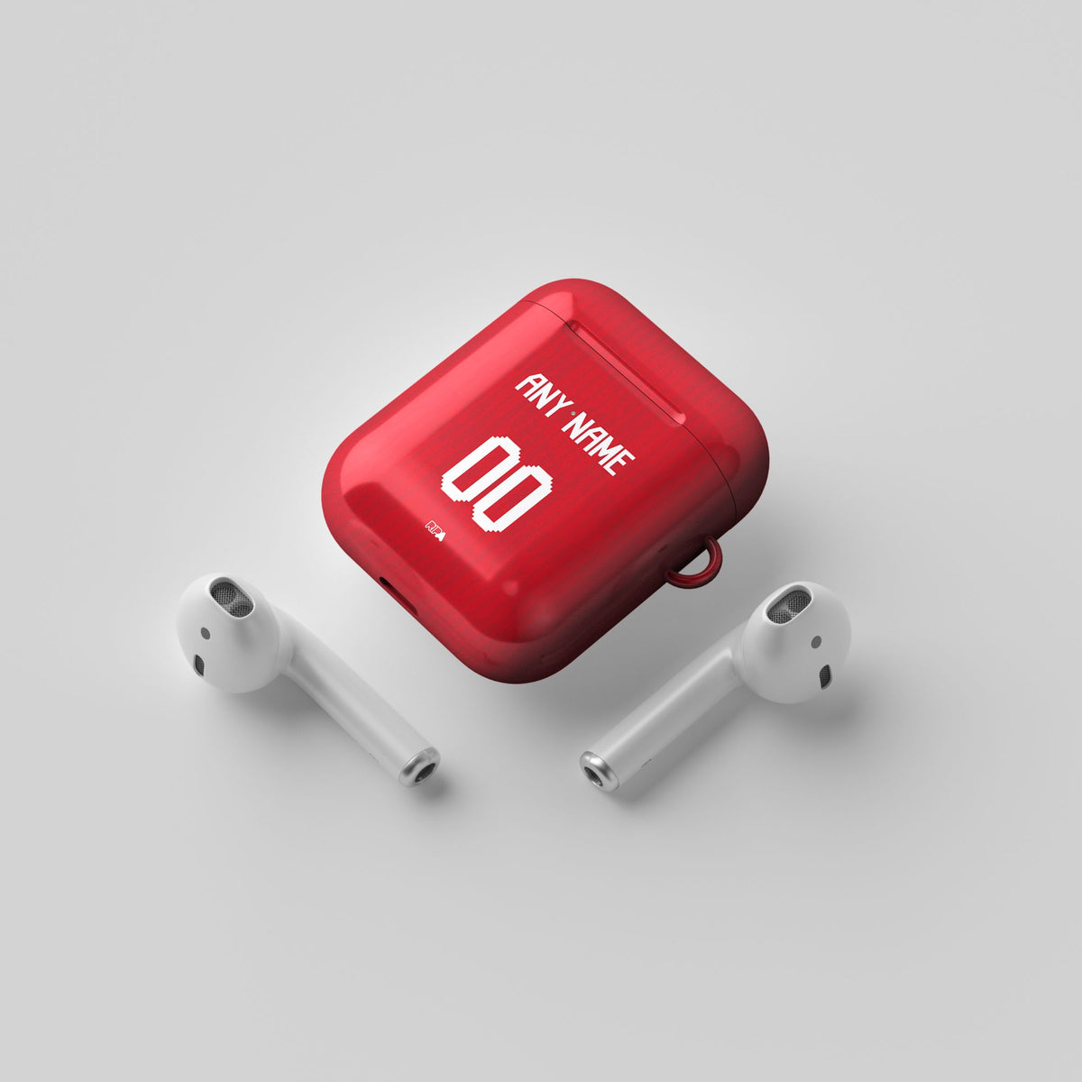 AirPods case with the Jordan 2026 Away football shirt design by RIPA Football