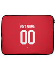 Laptop sleeve with the Jordan 2026 Away football shirt design by RIPA Football