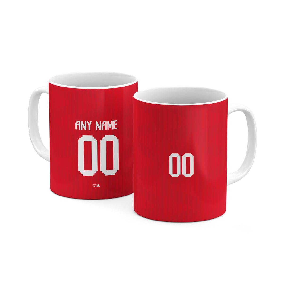 Mug with the Jordan 2026 Away football shirt design by RIPA Football