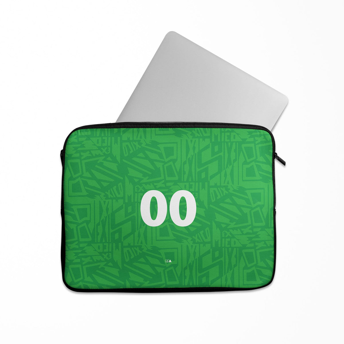 Laptop sleeve with the Mexico 1994 Home football shirt design by RIPA Football