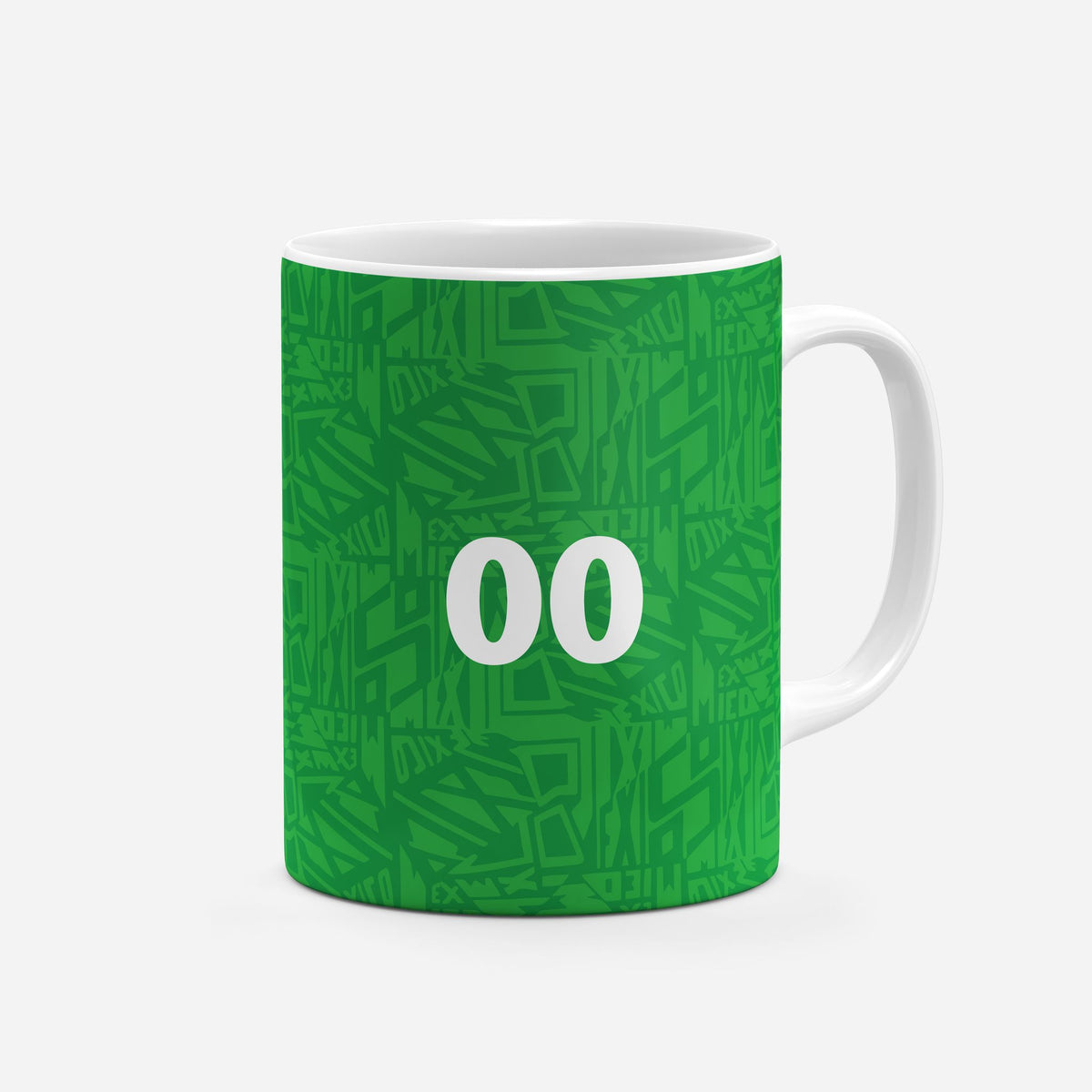 Mug with the Mexico 1994 Home football shirt design by RIPA Football