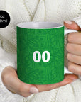Mug with the Mexico 1994 Home football shirt design by RIPA Football