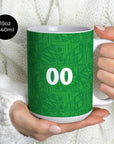 Mug with the Mexico 1994 Home football shirt design by RIPA Football