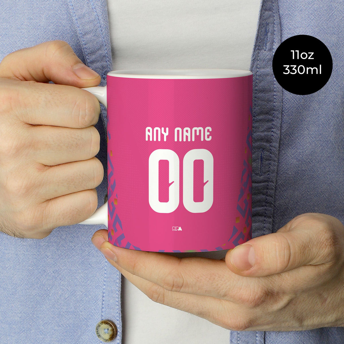Mug with the Mexico 2026 Goalkeeper football shirt design by RIPA Football