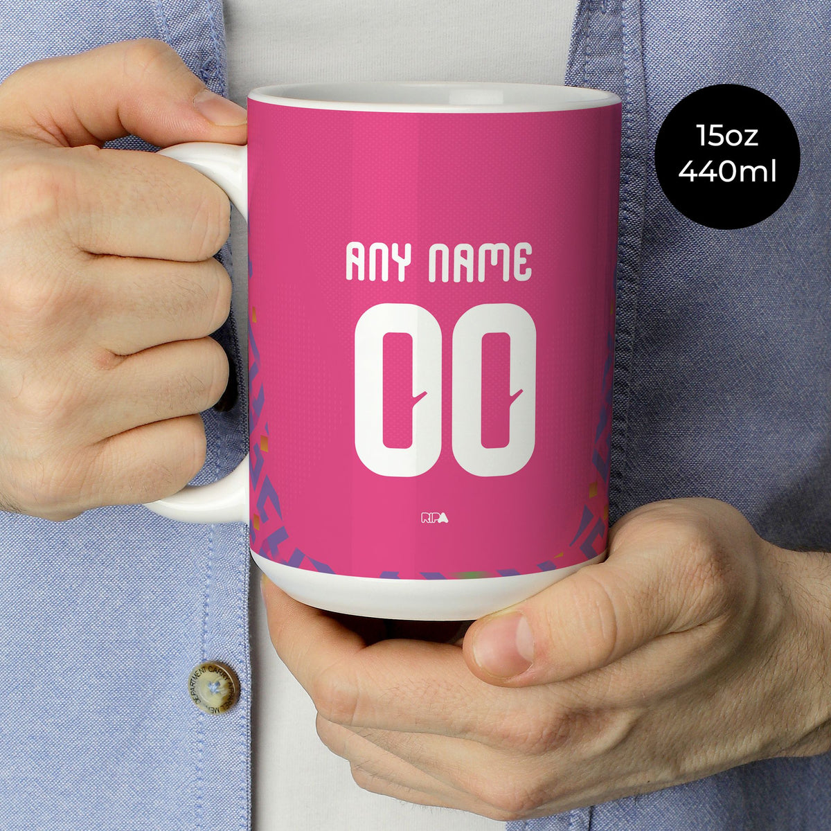 Mug with the Mexico 2026 Goalkeeper football shirt design by RIPA Football