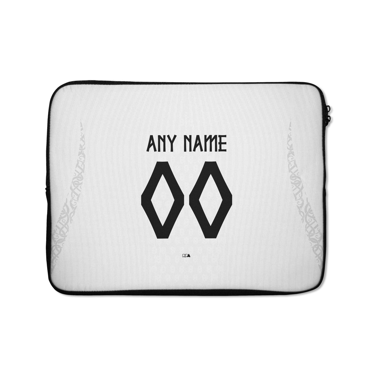 Laptop sleeve with the Norway 2026 Third football shirt design by RIPA Football