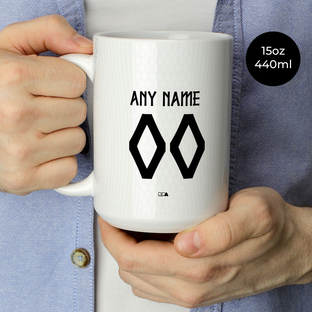 Mug with the Norway 2026 Third football shirt design by RIPA Football