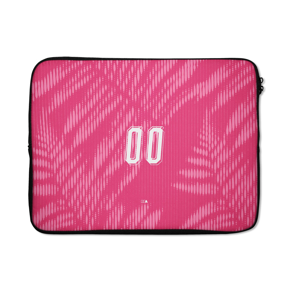Laptop sleeve with the New Zealand 2026 Goalkeeper football shirt design by RIPA Football