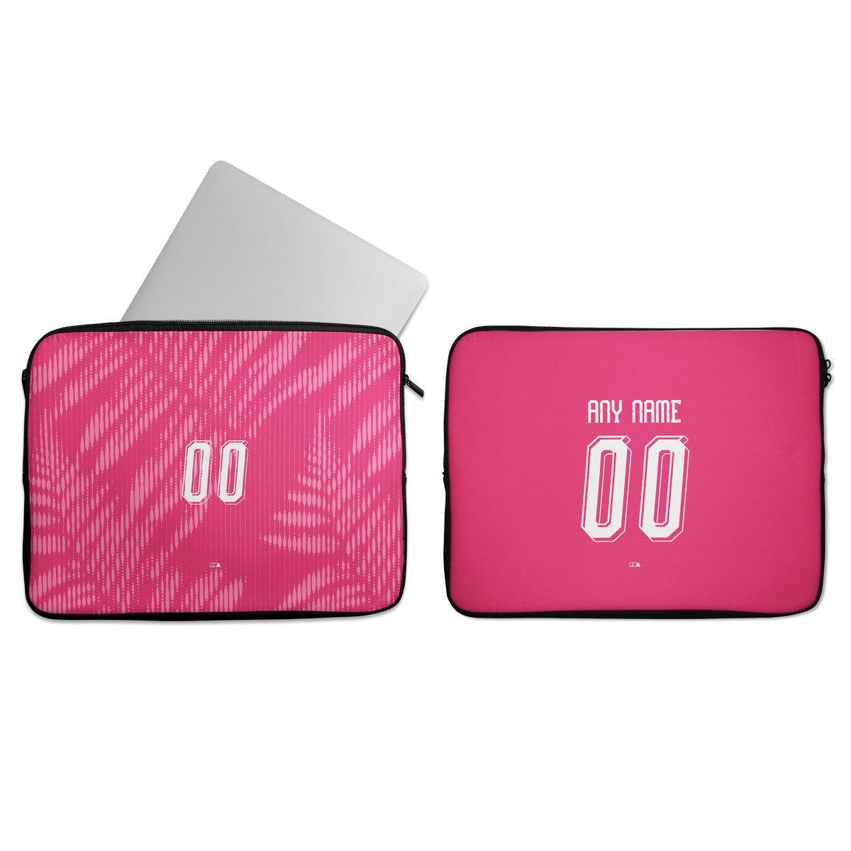 Laptop sleeve with the New Zealand 2026 Goalkeeper football shirt design by RIPA Football