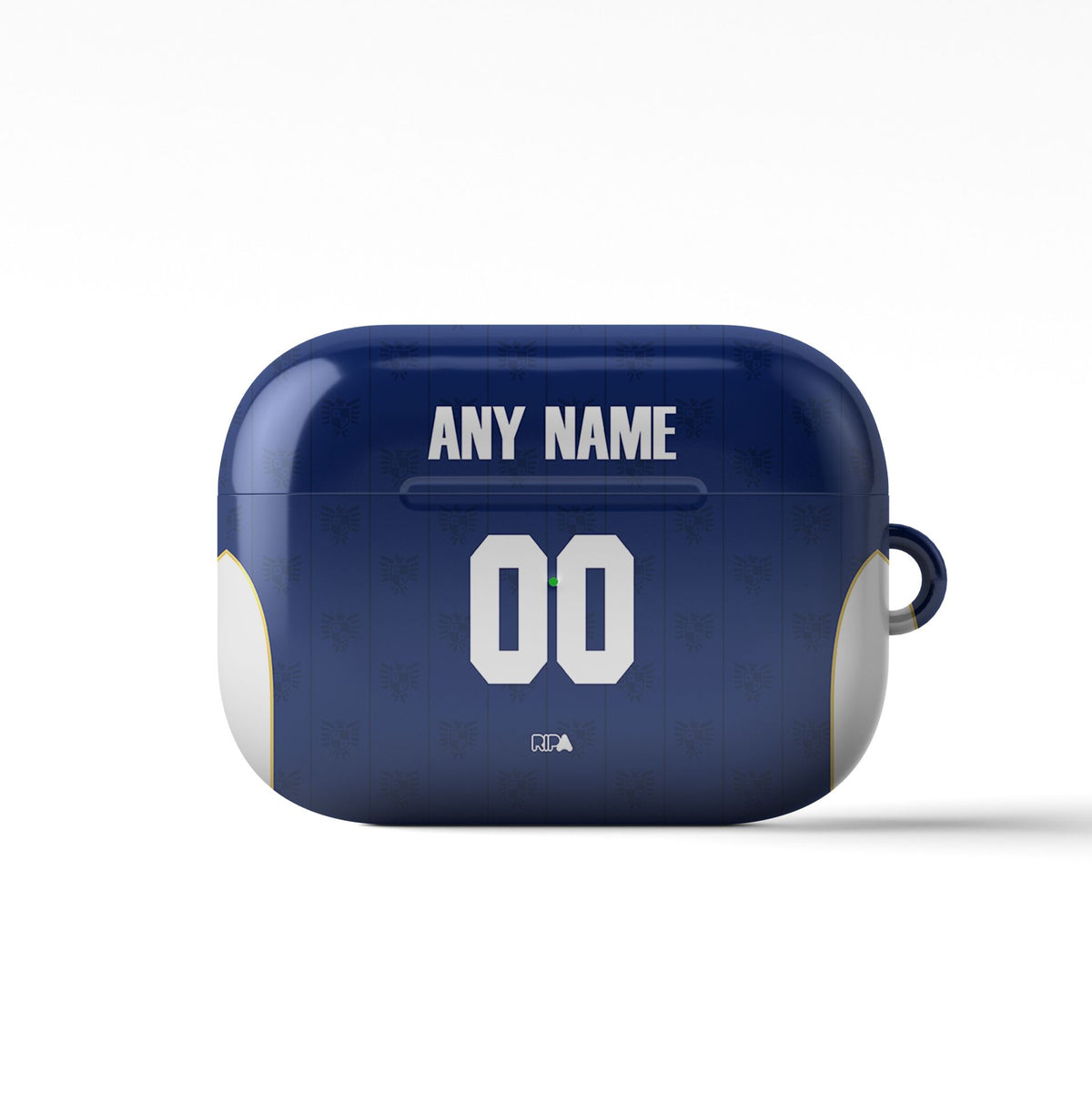 AirPods case with the Panama 2026 Away football shirt design by RIPA Football