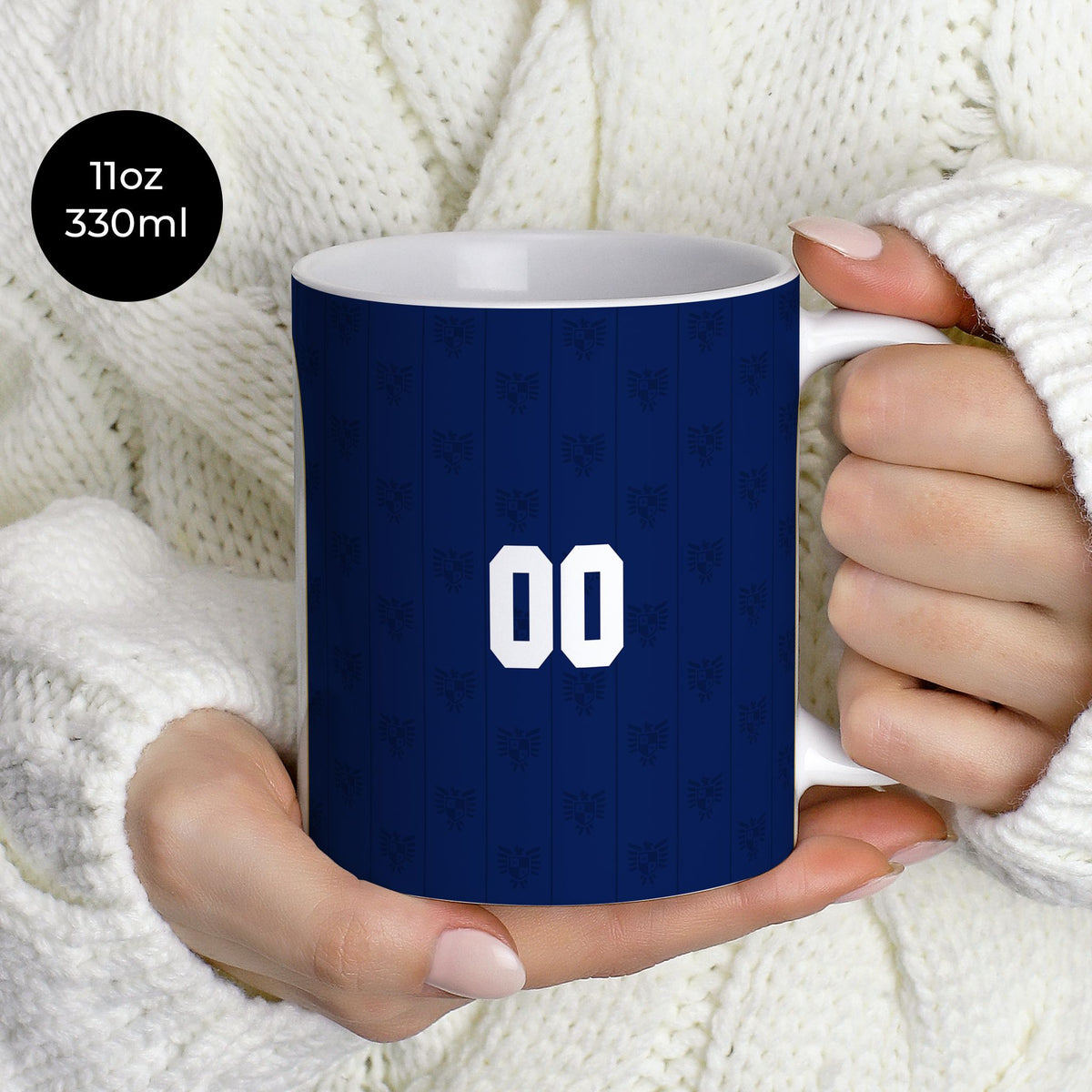 Mug with the Panama 2026 Away football shirt design by RIPA Football
